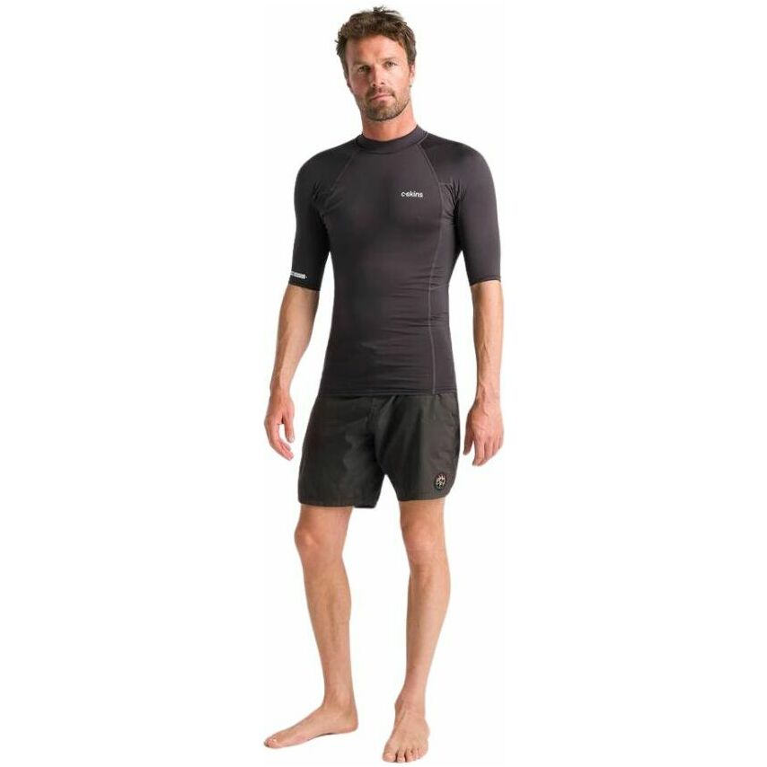 2026 C-Skins Mens NuWave UV Basics Short Sleeve Rash Vest C-NLYSSMC - Anthracite